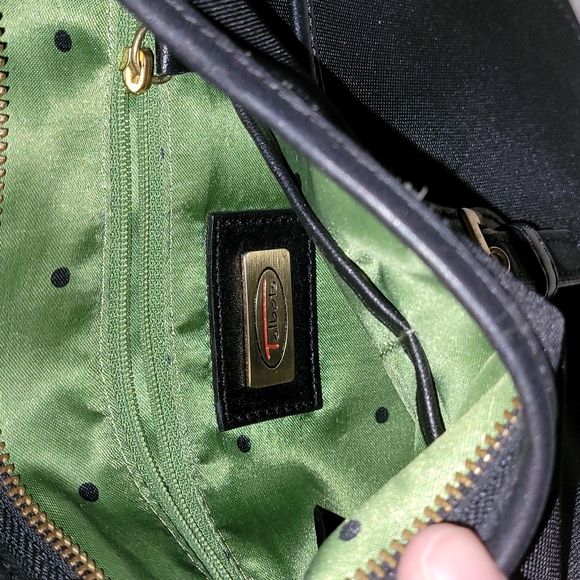 Talbots Black Nylon Crossbody Bag with Adjustable Strap and Gold Buckle Trim - Picture 7 of 8